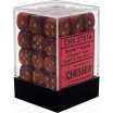 Chessex-Set de 36 dés 6-scarab-scarlet/or