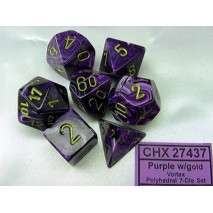 Chessex set de 7 dés Vortex violet/or