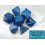 Chessex set de 7 dés Vortex bleu/or