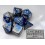 Chessex set de 7 dés Gémini bleu-acier/blanc