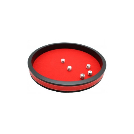 Piste de dés 40cm MDF noir velour rouge