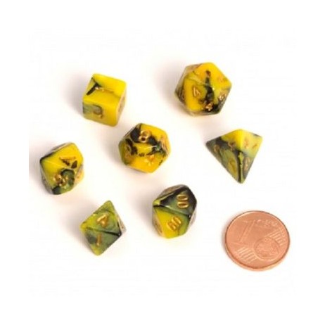 Fairy dice RPG set - yellow/black