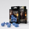 Classic runic Glacier & pink dice set