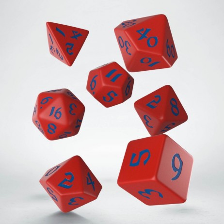 Classic runic red & blue dice set