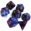 7 dés gemini en boîte blue purple w/gold