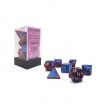 7 dés gemini en boîte blue purple w/gold