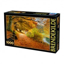 Puzzle 1000pcs Brendekilde A wooded path in autumn