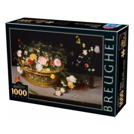 Puzzle 1000 p Fleurs dans panière Breughel Dtoys