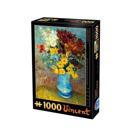 Puzzle 1000 p Fleurs dans un vase Van gogh
