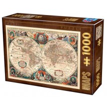 Puzzle 1000 p vintage map D toys