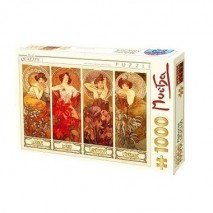 Puzzle 1000pcs Mucha pierres précieuses