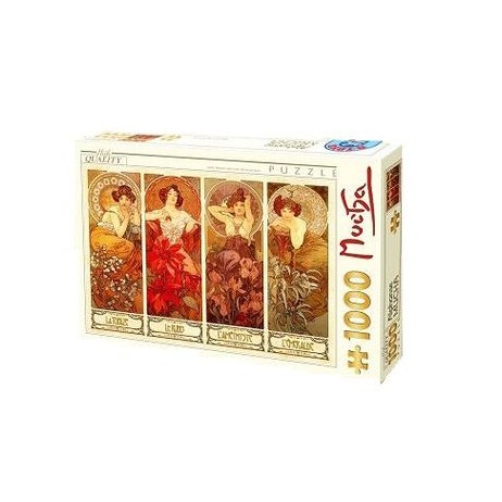Puzzle 1000pcs Mucha pierres précieuses