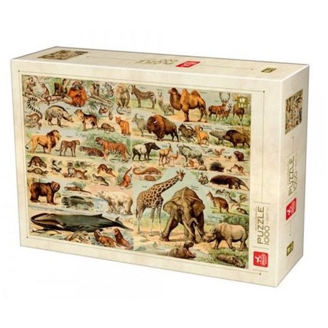 Puzzle 1000 p Encyclopedia wild animals D toys