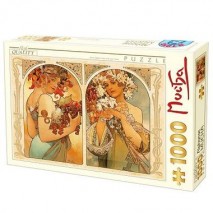 Puzzle 1000pcs Mucha fruits et fleur