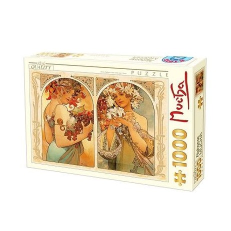 Puzzle 1000pcs Mucha fruits et fleur