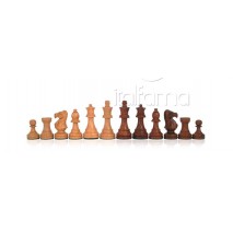 Pièces échecs bois de rose doré Classique roi 8.5 cm