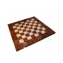 Plateau échecs bois loupe d'orme 66x66 cm Shiny