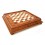 Plateau coffret tiroir bois marbre 47x47 cm
