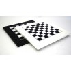Plateau d'échecs 40x40 cm laqué blanc noir