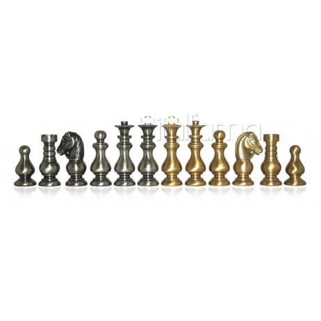 Pièces échecs Métal classique fr roi 7.5 cm socle 2.4cm