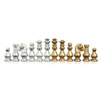 Pièces échecs Métal classique fr plaq roi 7.5 cm socle 2.4cm