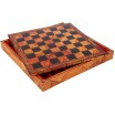 Plateau coffret d'échecs 48x48 cm simili cuir globe