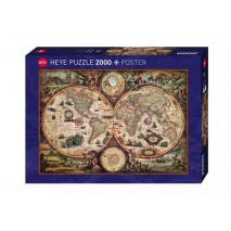 Puzzle 2000p vintage le monde Heye