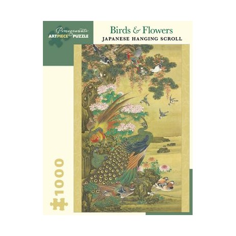 Puzzle 1000 pièces Birds & flowers japanese hanging scroll