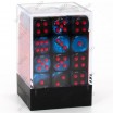 Chessex set de 36 dés 6 Gemini noir starlight/rouge