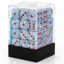 Chessex set de 12 dés 6 Granite Air Gris/Rouge