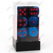 Chessex set de 12 dés 6 Gemini Noir Starlight/Rouge