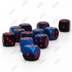 Chessex set de 12 dés 6 Gemini Noir Starlight/Rouge