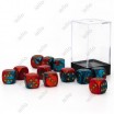 Chessex set de 12 dés 6 Gemini Rouge Sarcelle/Or