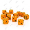 Chessex set de 12 dés 6 Granite Lotus Orange/Vert