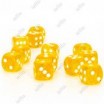 Chessex Set de 12 dés 6 Transparent Jaune/Blanc