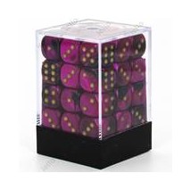 Chessex set de 36 dés 6 Gemini Noir Violet Or