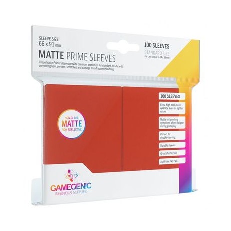 Gamegenic 100 matte sleeves Prime Red
