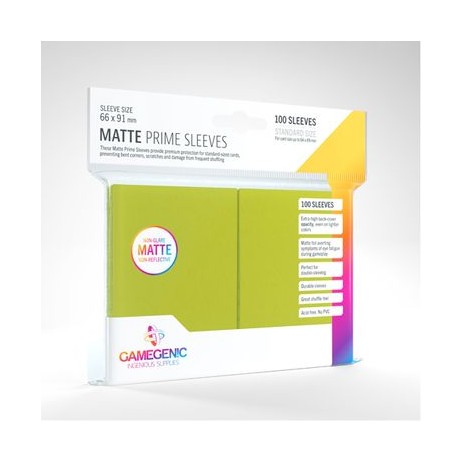 Gamegenic 100 matte sleeves Prime Lime