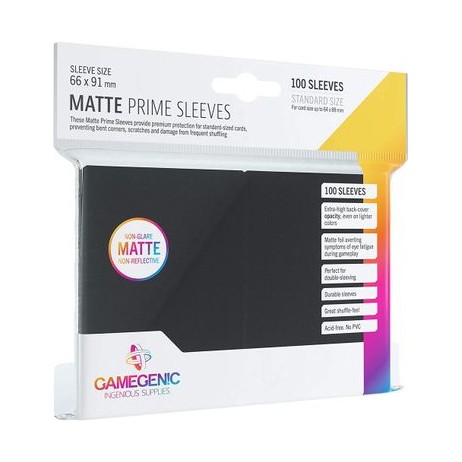 Gamegenic 100 Sleeves Matte Black
