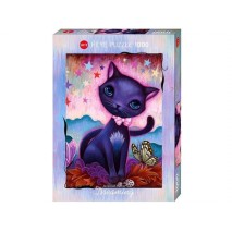 Puzzle 1000 p Dreaming Black Kitty Heye