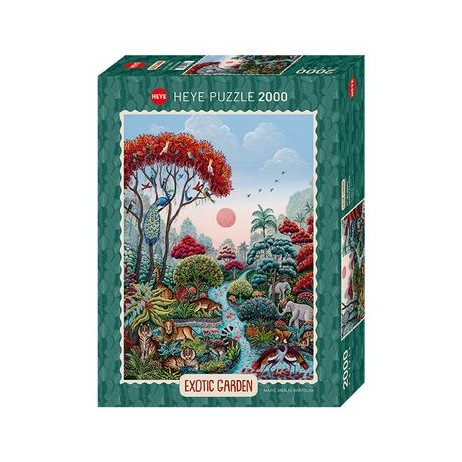 Puzzle 2000 p Exotic garden Wildlife Paradise