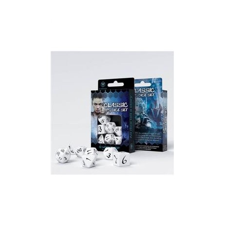 Set de Dés Classic RPG White & Black