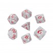 Set de Dés Classic RPG Pearl & Red