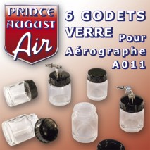 6 godets verre pour aérog A011