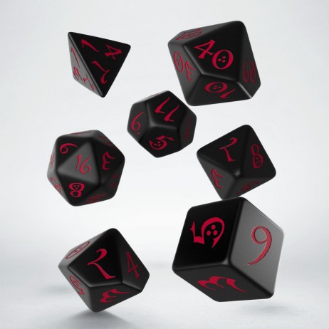 Set de Dés Classic RPG Black & Red