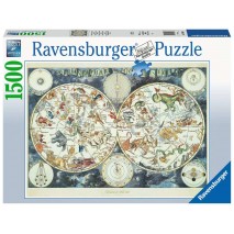 Puzzle 1500p Mappemonde Animaux