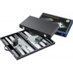 Backgammon malette cuir noir / blanc