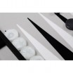 Backgammon malette cuir noir / blanc