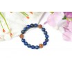 Bracelet Mala en Lapis lazuli et Rudraksha