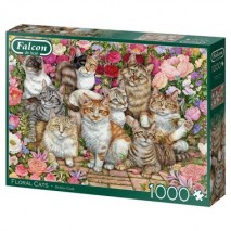Puzzle 500 p Floral Cats Falcon